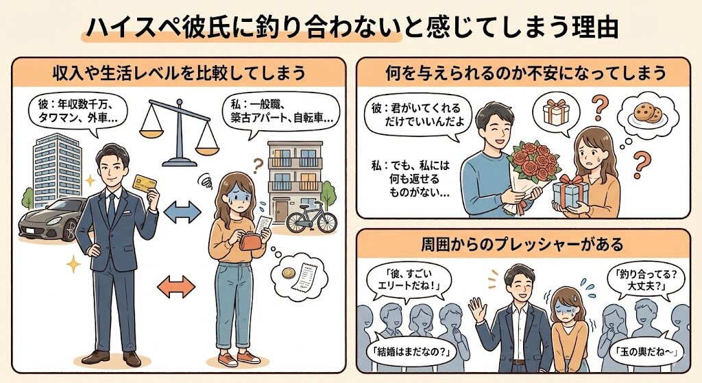ハイスペ彼氏に釣り合わないと感じてしまう理由
