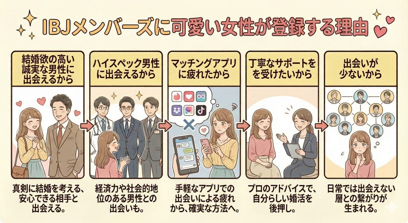 IBJメンバーズに可愛い女性が登録する理由