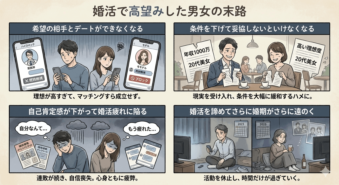 婚活で高望みした男女の末路