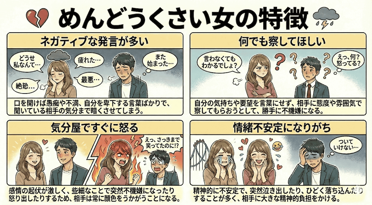 めんどうくさい女の特徴