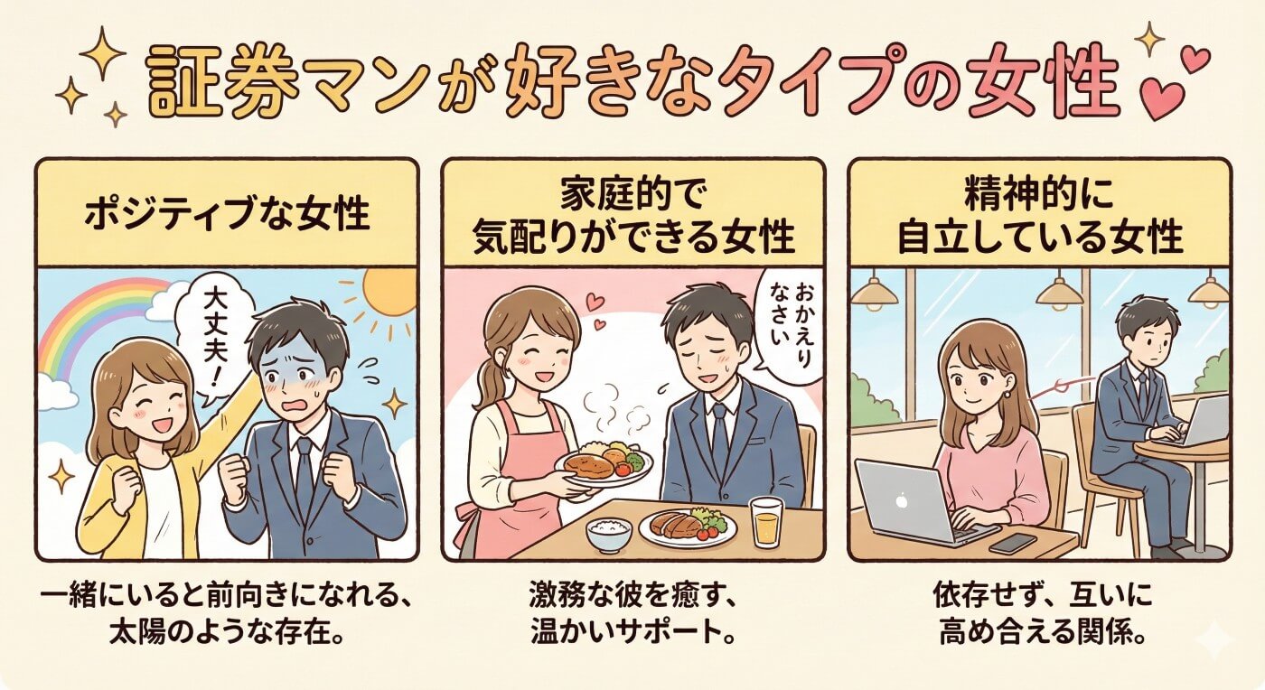 証券マンが好きなタイプの女性
