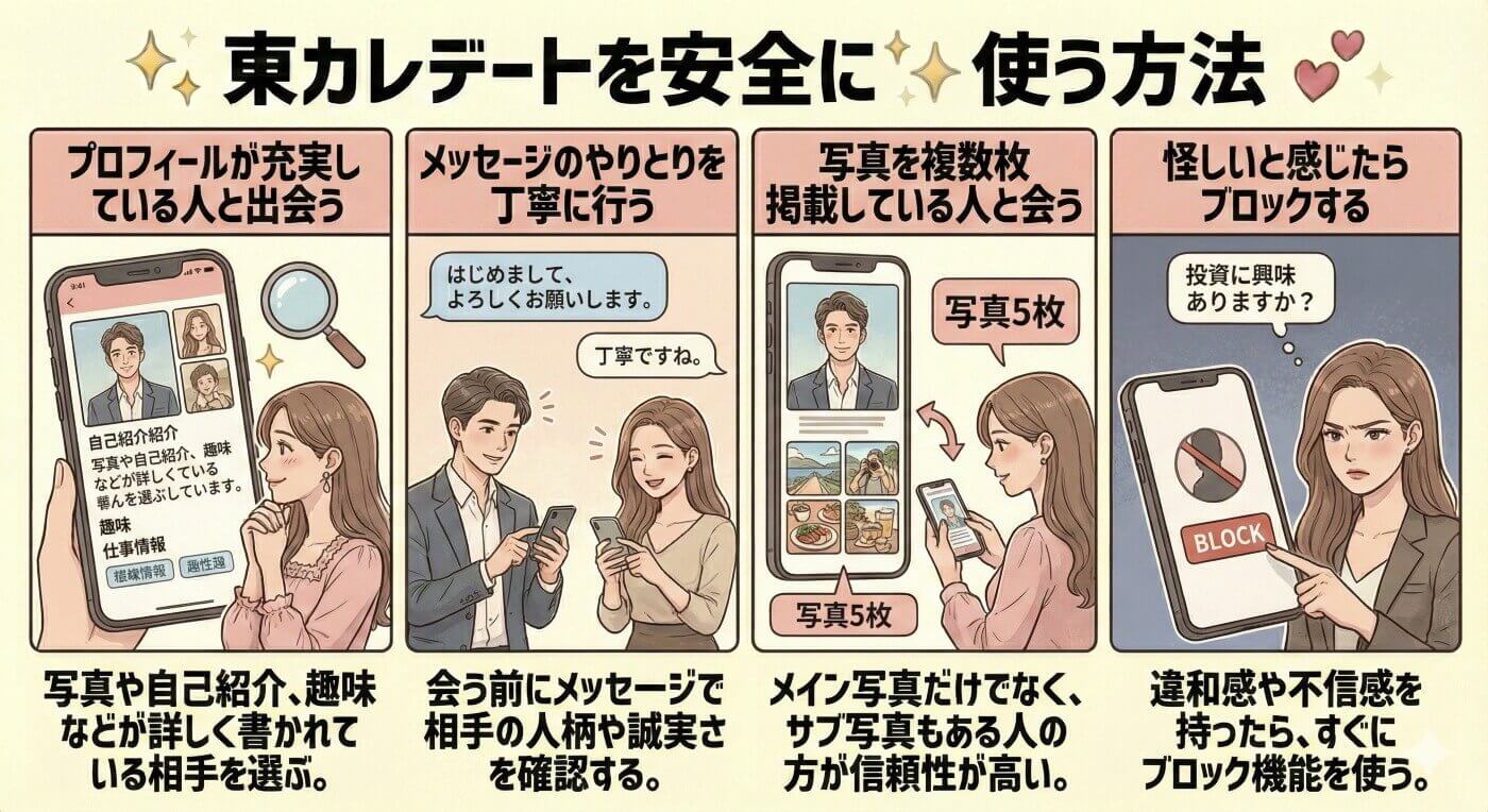 東カレデートを安全に使う方法
