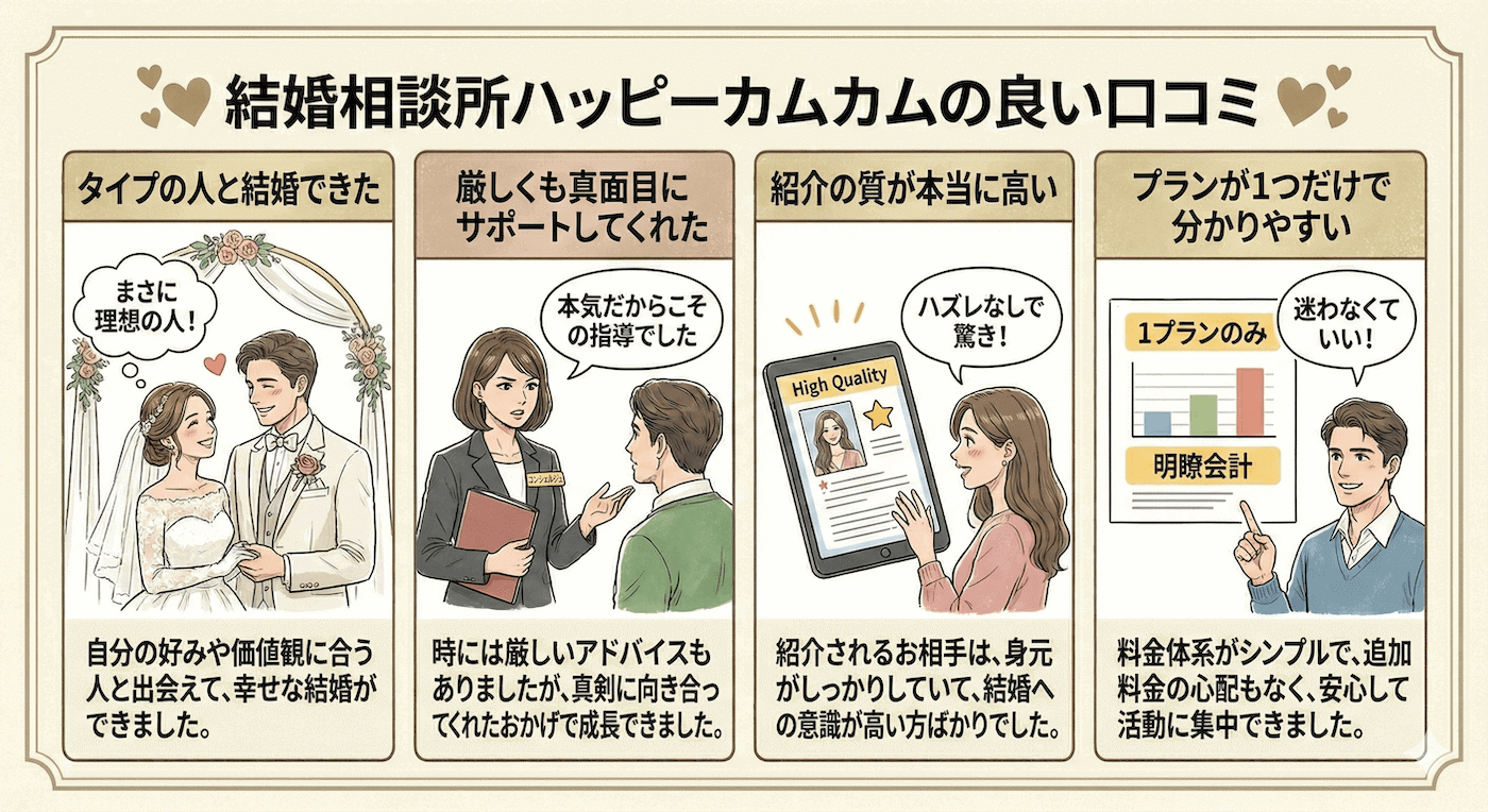 ハッピーカムカムの良い口コミ・評判