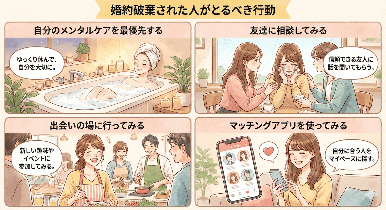 婚約破棄された人がとるべき行動